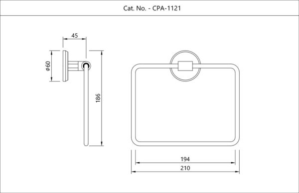 Towel Ring Square